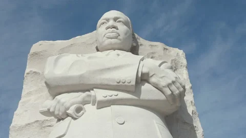 4K Footage of Martin Luther KIng JR. Memorial in National Mall in Washington DC Stock Footage
