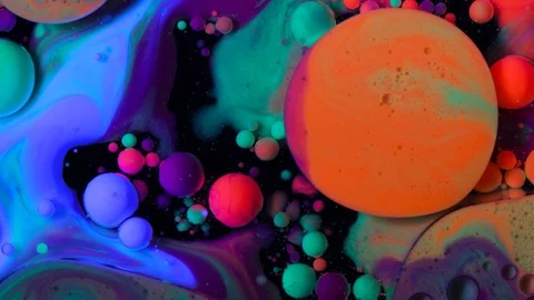 4K footage. Multicolored Background Liquid Paint 스톡 동영상 88149271