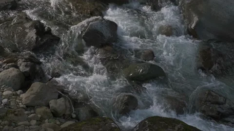 4K Footage raging Mountain River Stock Footage 194804419