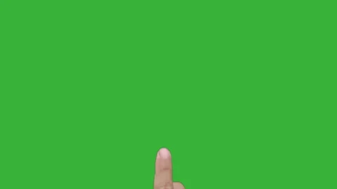 4K footage real time set of 9 hand touchscreen gestures of asian man Stock Footage 133669185