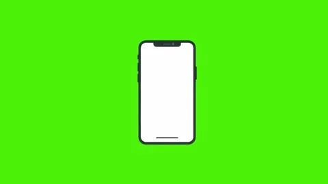 4k footage of smartphone with white screen isolated on green screen Stock Footage 288710052