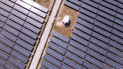 4k Footage of solar panel use for industry and future  technology. Stock Footage 155534957