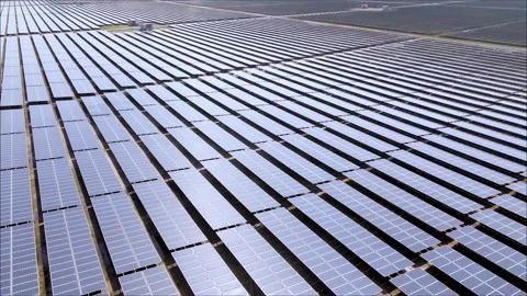 4k Footage of solar panel use for industry and future  technology. Stock Footage 155535074