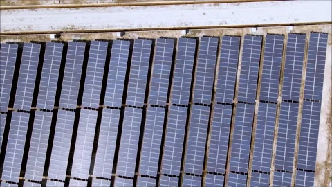 4k Footage of solar panel use for industry and future  technology. Stock Footage 155535268