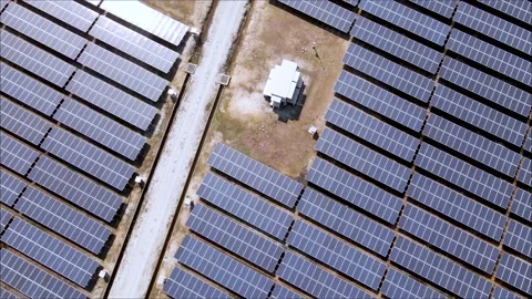4k Footage of solar panel use for industry and future  technology. Stock Footage 155535666