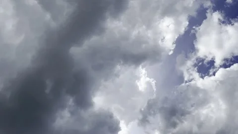 4k footage of Storm Clouds in Dark Blue Sky Stock Footage 197168721