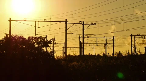 4k footage sun reflection at a passenger-carrying Inter-city train. Stock Footage 66492038