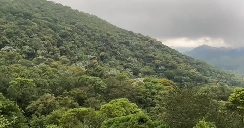 4K footage of  Time-Lapse of Clouds Moving Over a Majestic Mountain Stock Footage 341415682