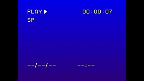 4K Footage of the VHS interface with time code for one minute 動画素材 307510275