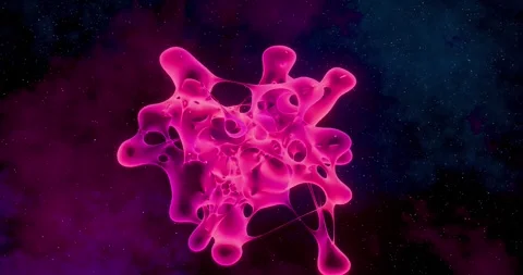 4K footage of Vibrant Abstract Molecular Structure Animation Stock Footage 342795360