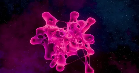4K footage of Vibrant Abstract Molecular Structure Animation Stock Footage 346493541