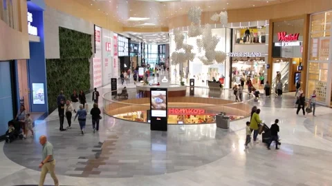 4k footage of Westfield mall of Scandinavia in Stockholm, Sweden /summer 2020 Stock Footage