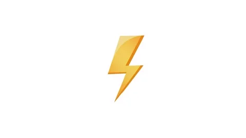 4K footage of yellow lightning isolated on a white background Stock Footage 287873998