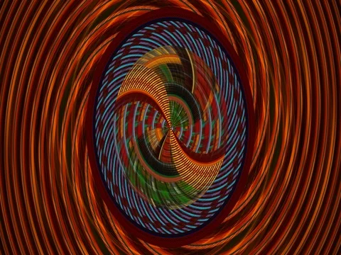 4K format abstract texture circular motion background seamless looping fractal Stock Footage