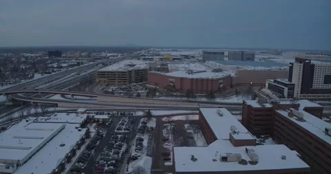 4K Forward Drone Shot Of Cedar Ave And Macy's At Mall Of America Bloomington MN Video stock 257417992