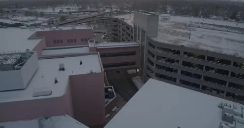 4K Forward Drone Shot Of Skyway Into Mall Of America Bloomington Minnesota Stock Footage 257417618