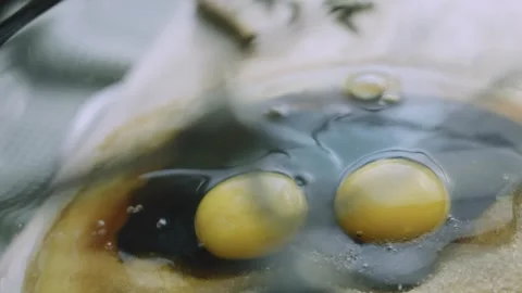 4K Fresh Egg Held in a Gloved Hand Above the Work Surface Stock Footage 342113012