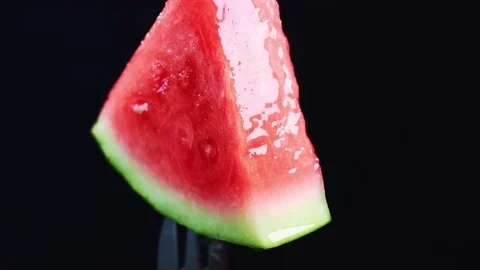 4k Fruit on Black Background, Watermelon Video stock 78289029