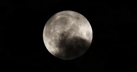 4K - Full Moon with clouds Stock-Footage 138881407
