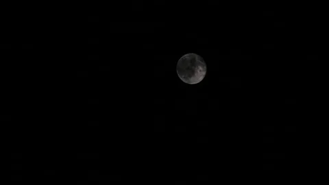 4K Full Moon footage with medium amount of clouds Stock Footage 252020840