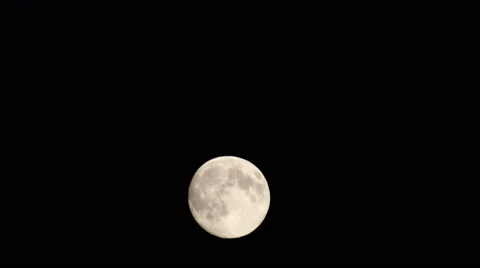 4K Full Moon Moving Across Night Sky Stock Footage 40731396