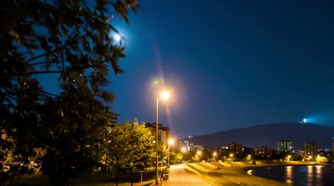 4k, Full moon in the sky Stock Footage 53244308