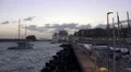 4k Funchal harbor cruise ship and boats sunset time 4k or 4k+ Resolution