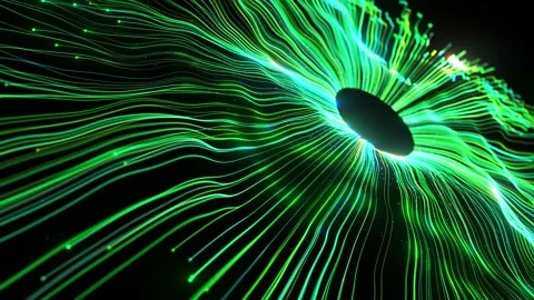 4K Futuristic AI Network Visualization Radiating Data Streams Stock-Footage 339269832