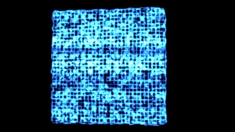 4K Futuristic Cyberpunk Sci-Fi Cube 3D Animation 3 Stock Footage 101058913