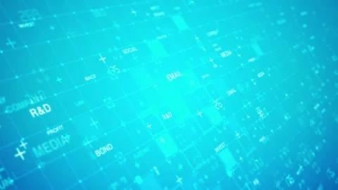 4K Futuristic Data Grid HUD Motion Background Stock Footage 319890860