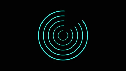 4k Futuristic Hud Target with Computer Data Screen.circle tech interfaces Video stock 158871830