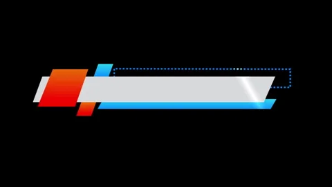 4K Futuristic lower third banner on black background. Vídeo Stock 334705234