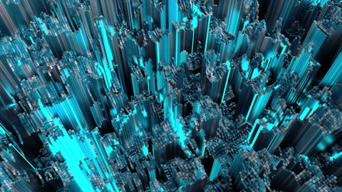 4K Futuristic Multi Core Processing Concept. Stock Footage 115455267