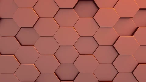 4K futuristic surface. light hexagon pattern. Video stock 112105616