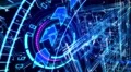 4K Futuristic technological abstract motion background, seamless loopable. 4k or 4k+ Resolution