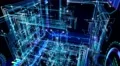 4K Futuristic technological abstract motion background, seamless loopable. 4k or 4k+ Resolution