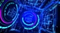 4K Futuristic technological abstract motion background, seamless loopable. 4k or 4k+ Resolution