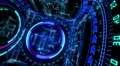 4K Futuristic technological abstract motion background, seamless loopable. 4k or 4k+ Resolution