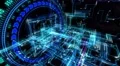4K Futuristic technological abstract motion background, seamless loopable. 4k or 4k+ Resolution