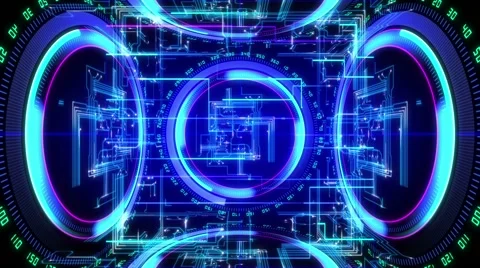 4K Futuristic technological abstract motion background, seamless loopable. Stock Footage 42727661