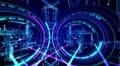 4K Futuristic technological interface background, seamless loopable. 4k or 4k+ Resolution