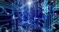 4K Futuristic technological video, motion background, seamless loopable. 4k or 4k+ Resolution
