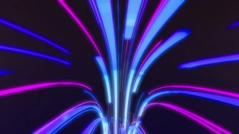 4K Futuristic technology abstract background with pink, blue, vivid lines for ne Stock Footage 150953141