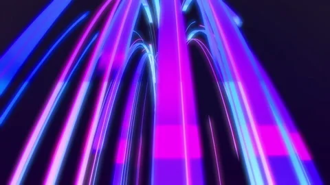 4K Futuristic technology abstract background with pink, blue, vivid lines for ne Stock Footage 150987032