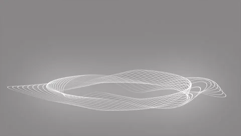 4k Futuristic Technology Empty Space Background - Circular waves, Title opener 스톡 동영상 155260158