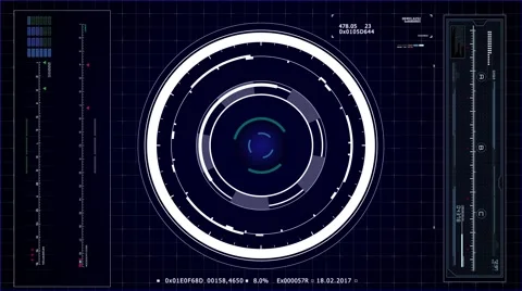 4K Futuristic User interface background. Authentic data displays Stock Footage 65775820