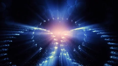 4k Galaxy Trinity Rings Circular Motion Background Stock-Footage 273122795