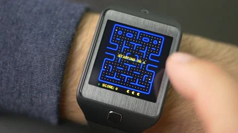 4K Game App On Smart Watch Stock Footage 42775800