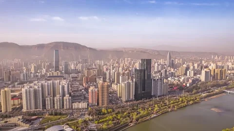 4K Gansu Lanzhou Selected Time-lapse Collection Video stock 344091937