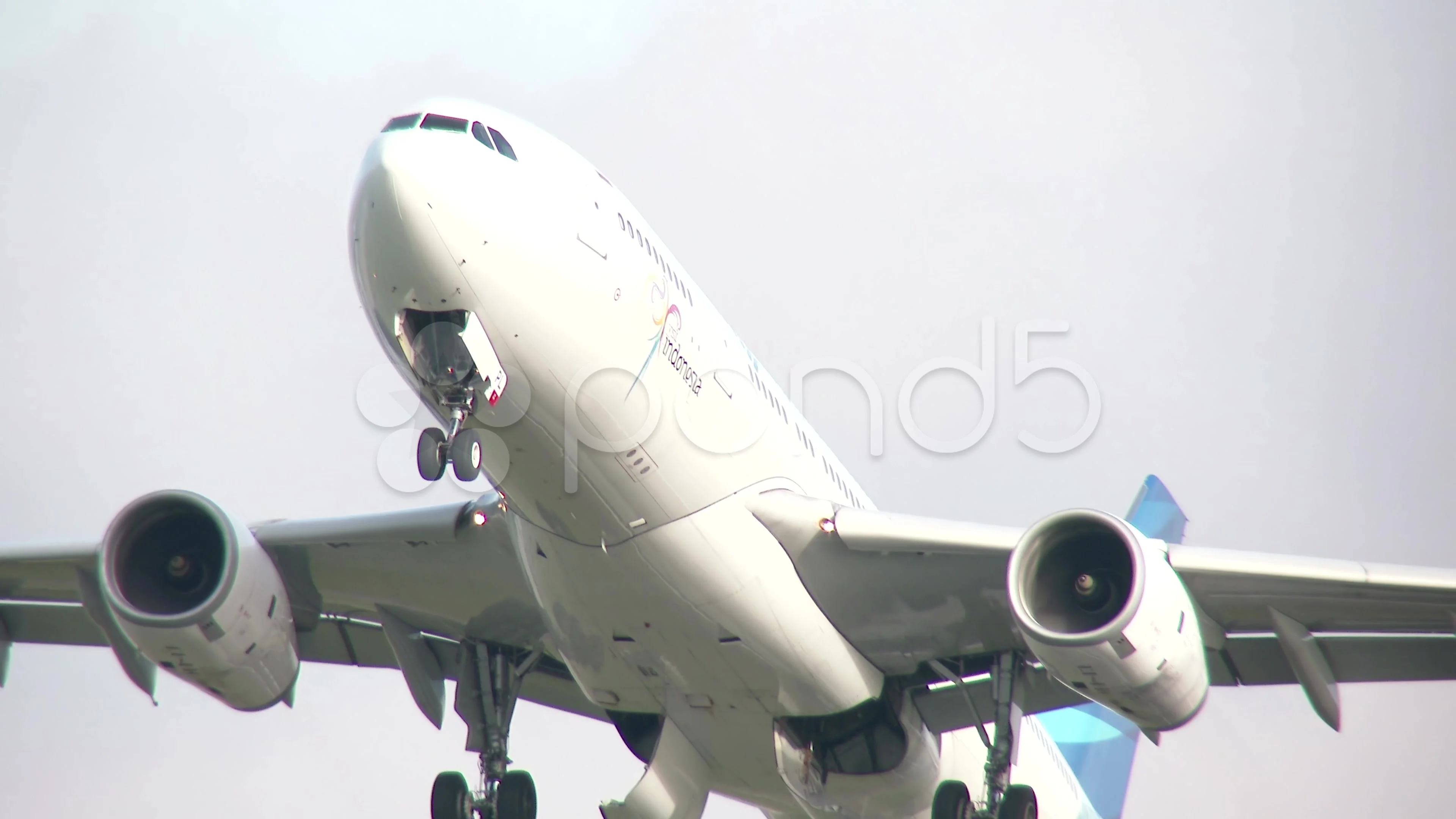 4k Garuda Indonesia Airplane Take Off Stock Video Pond5